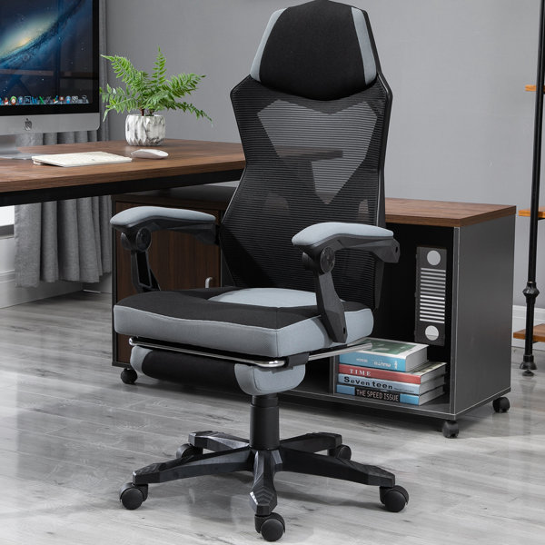 Inbox Zero Office Chair Adjustable Height Recliner With Retractable